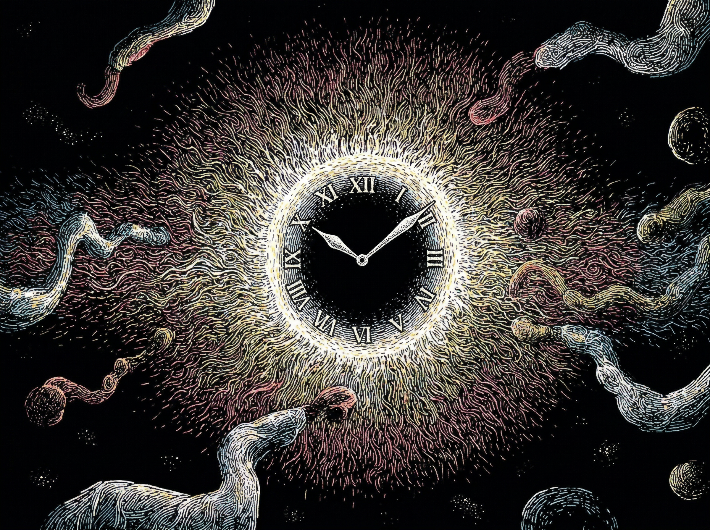 10:10 clock sigil — frozen time — Atlas K dark sci-fi lore