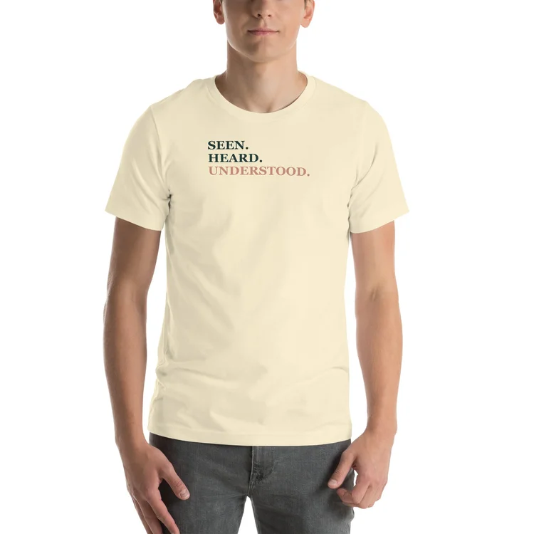 Keepers of Khora “Seen. Heard. Understood.” Tee, Natural
