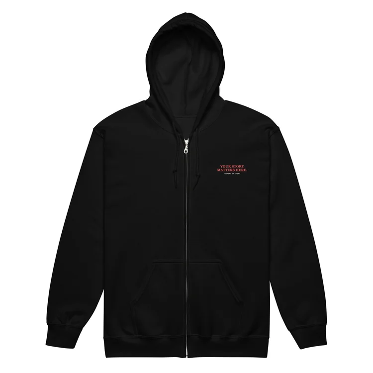 Keepers of Khora Crest Zip Hoodie, Red crest