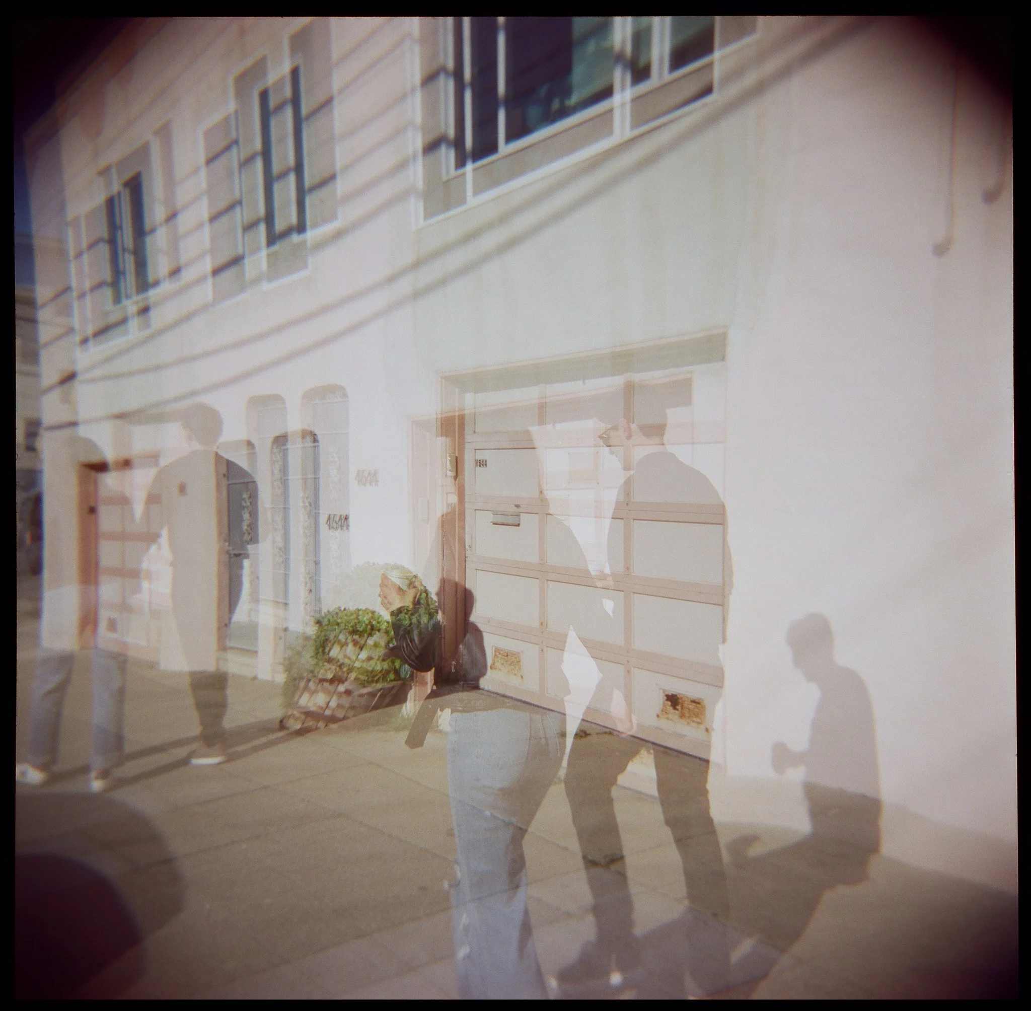 couples engagement session in San Francisco city on film