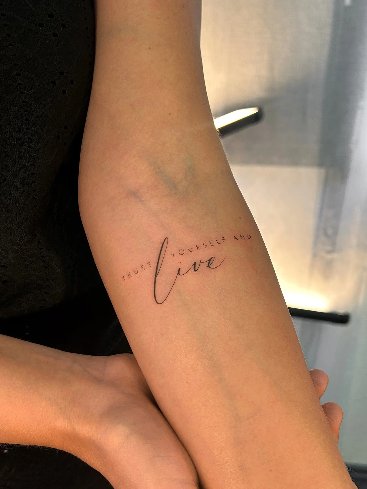 A reminder inked in skin: Trust yourself and live.

#tattoo #finelinetattoo #smalrealism #realistictattoo #floral #floraltattoos #flowertattoo #ink #inked #instagram #schw&auml;bischhall #stuttgart #heilbronn #crailsheim #tattooschw&auml;bischhall #t