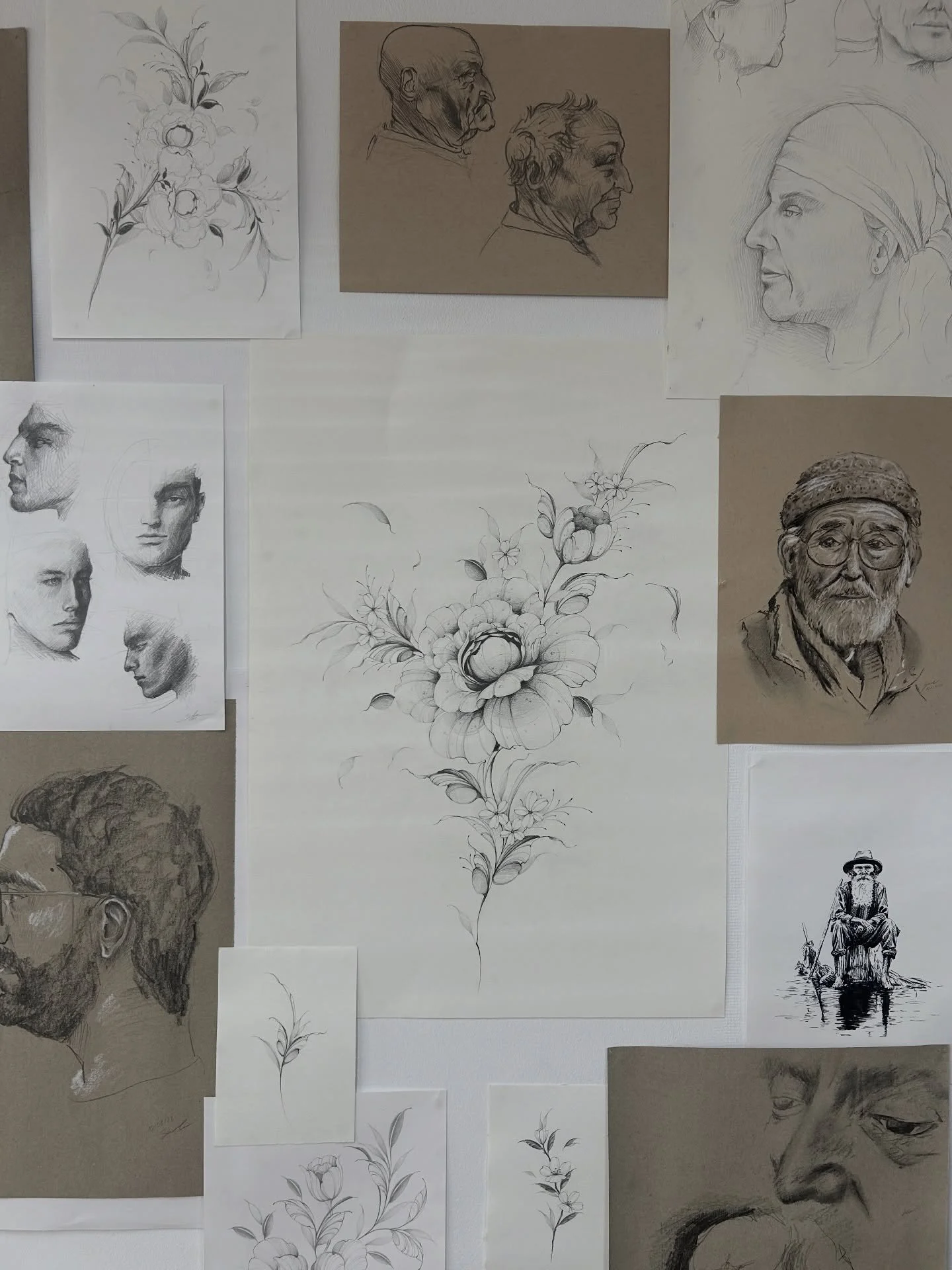 studio wall of inspiration @studio.meliora.ch