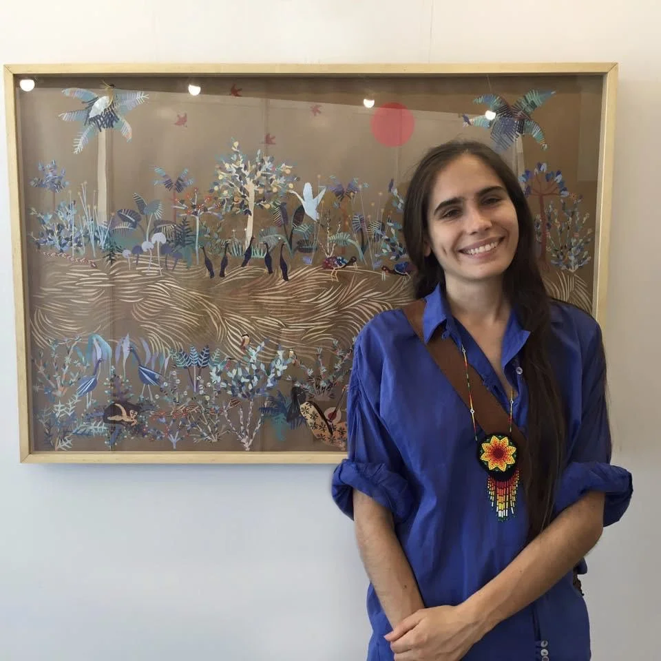 Delfina receiving the San Isidro Contemporary Art Award award at age 17