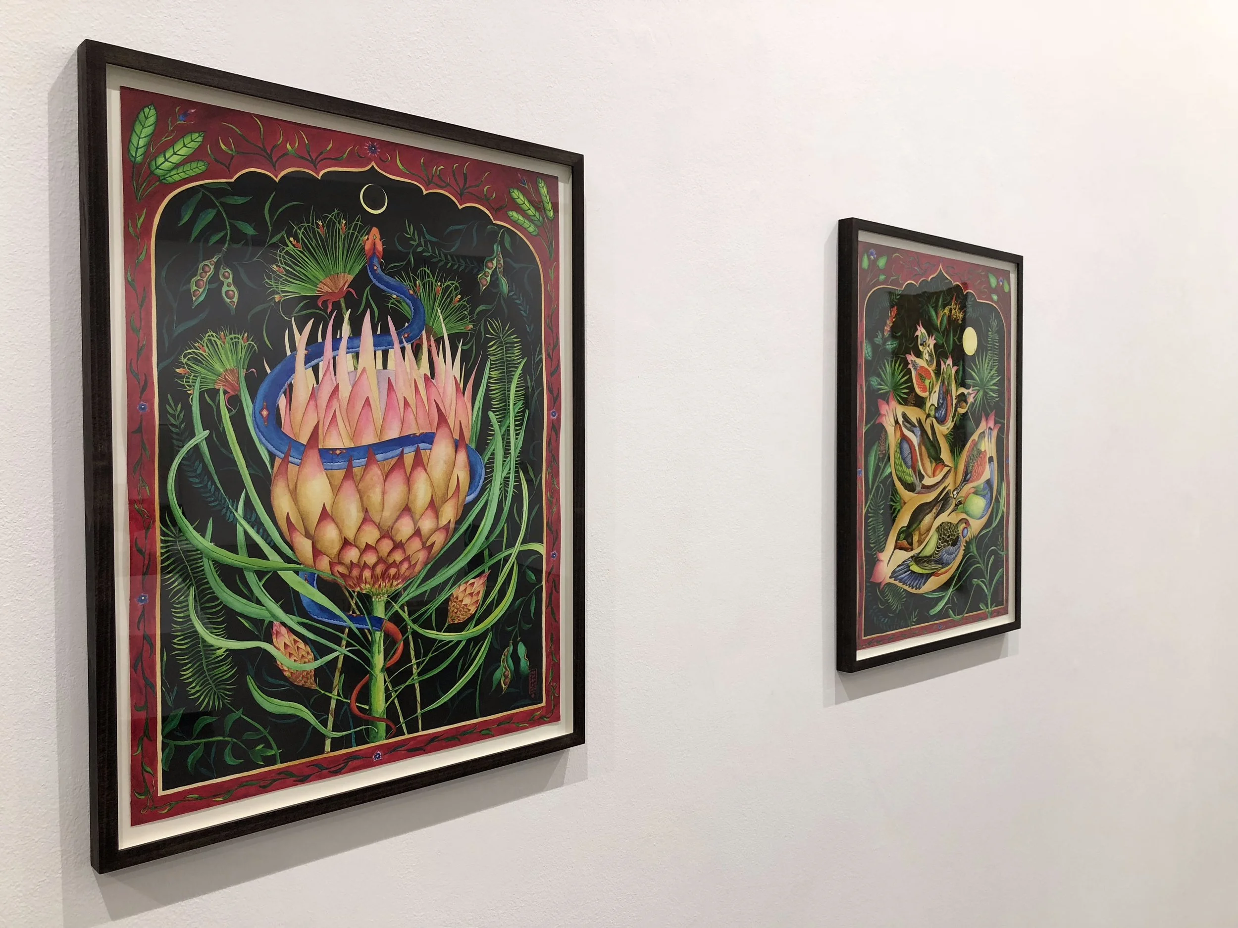 Delfina's paintings at GAA: Holistic Science and Wisdom Traditions, The Exchange.