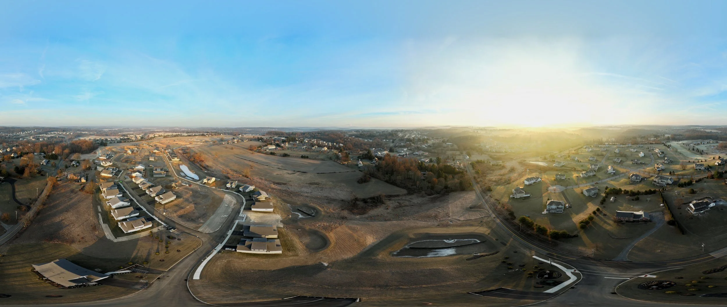 Aerial orthomosaic of a development site