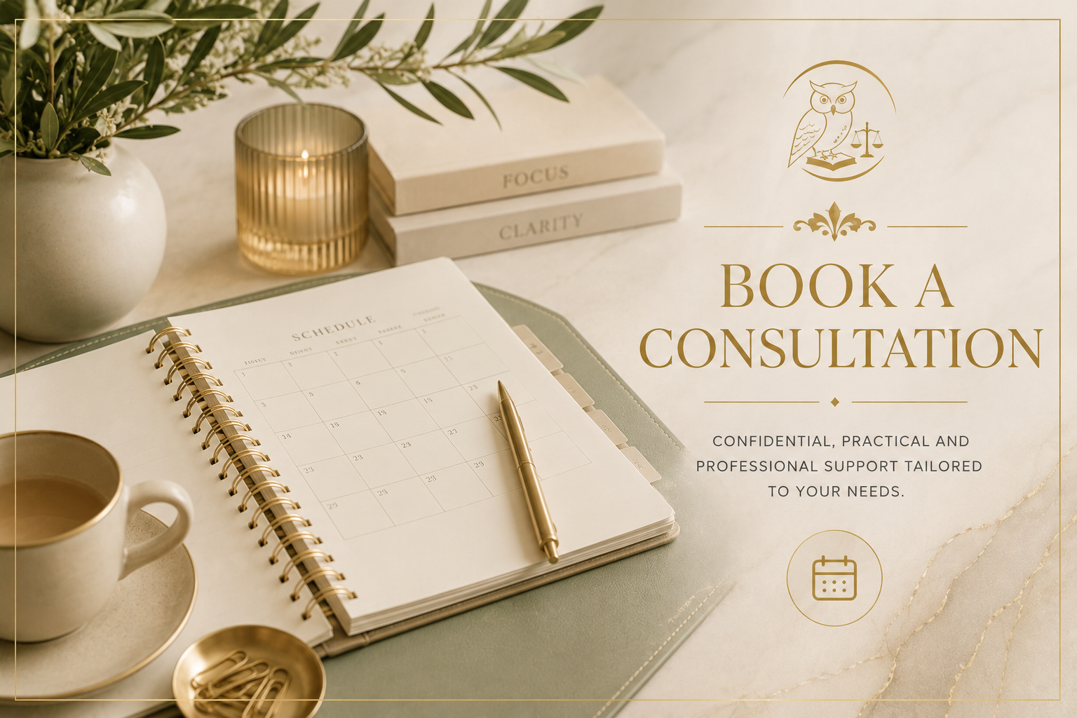 Book a Consultation...

Receive confidential advice tailored to your workplace concerns, career goals and individual circumstances.