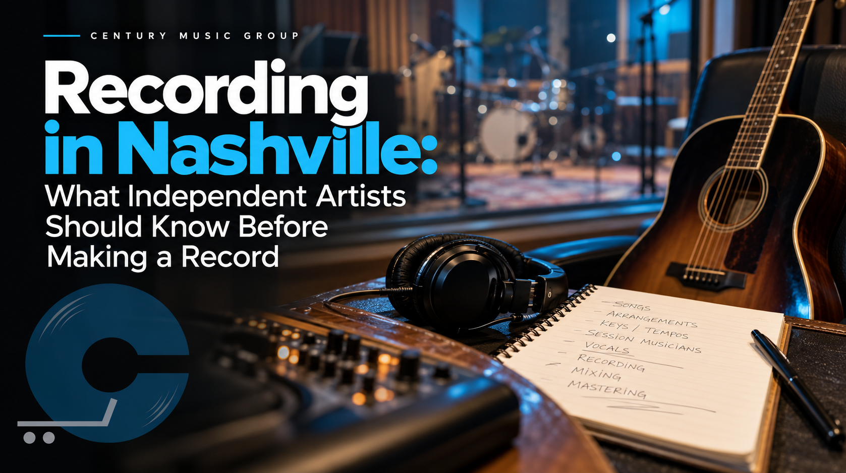 Recording in Nashville guide for independent artists from Century Music Group