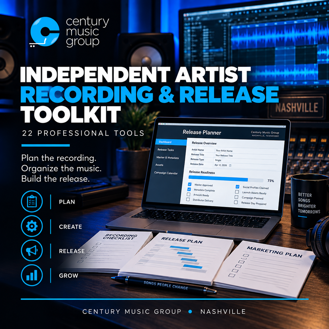 Independent Artist Recording & Release Toolkit by Century Music Group