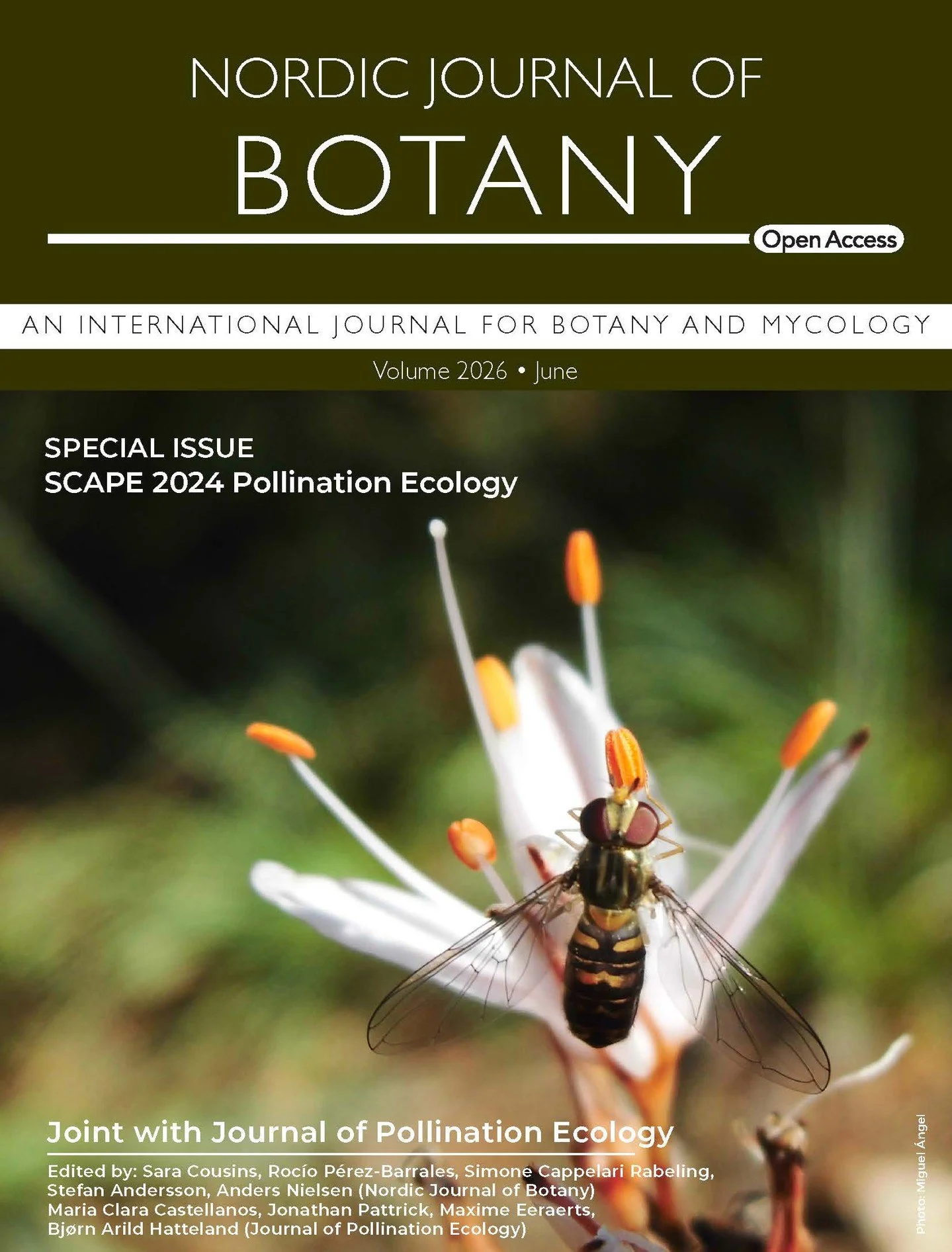 NEW SPECIAL ISSUE: We are happy to publish the SCAPE 2024 Pollination Ecology joint special issue with @jpollinecol!
ㅤ
➡️Read the NJB issue: https://vist.ly/58kc3
ㅤ
➡️Read the JPE issue: https://vist.ly/58kc6
