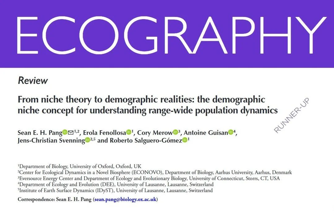 E4 award runner-up: From niche theory to demographic realities: the demographic niche concept for understanding range-wide population dynamics https://vist.ly/5drzb #ECR #Award #MonetaryPrize