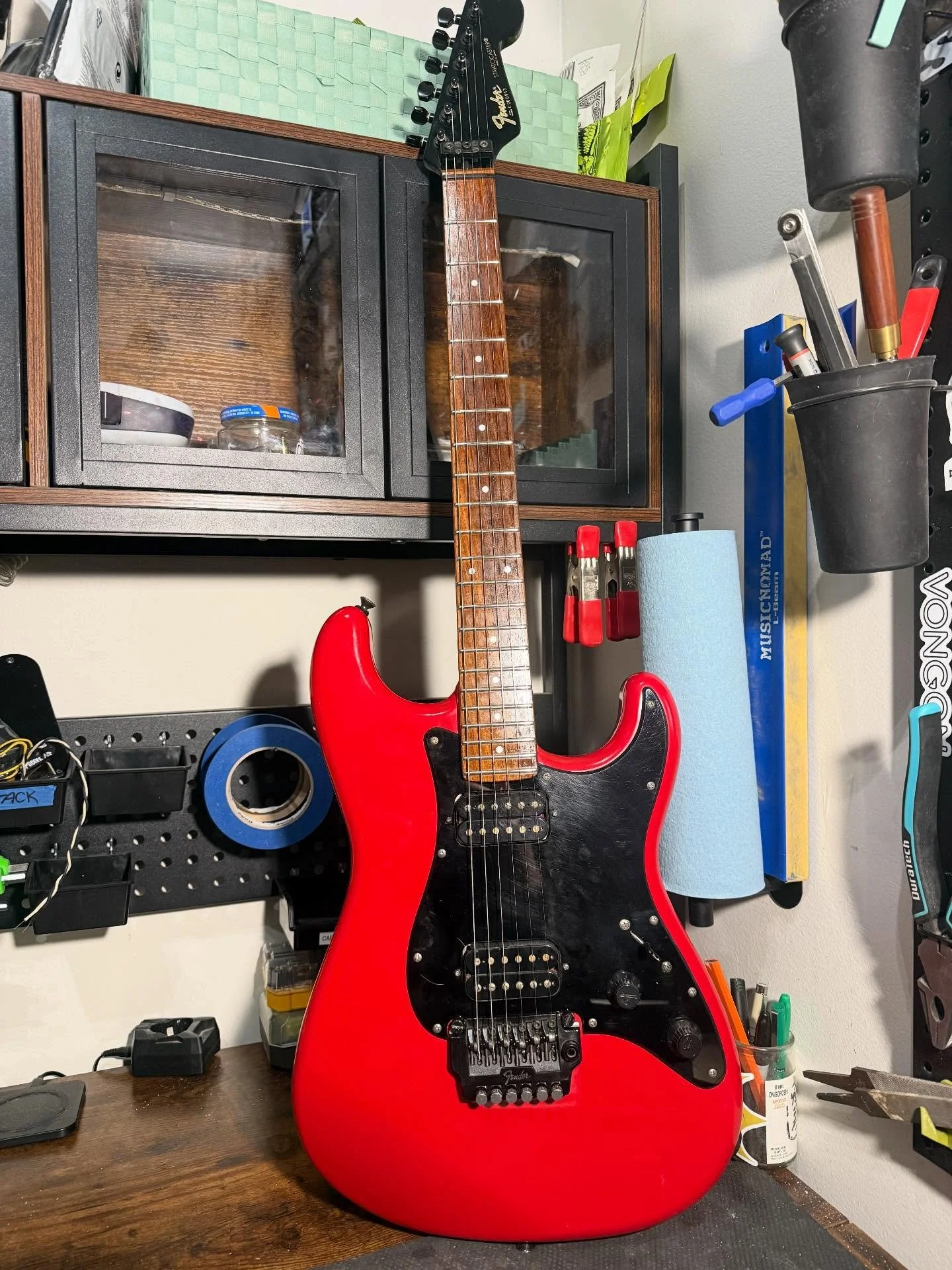 Pretty dope 80s strat I worked on. I love Strats with out the top input jack