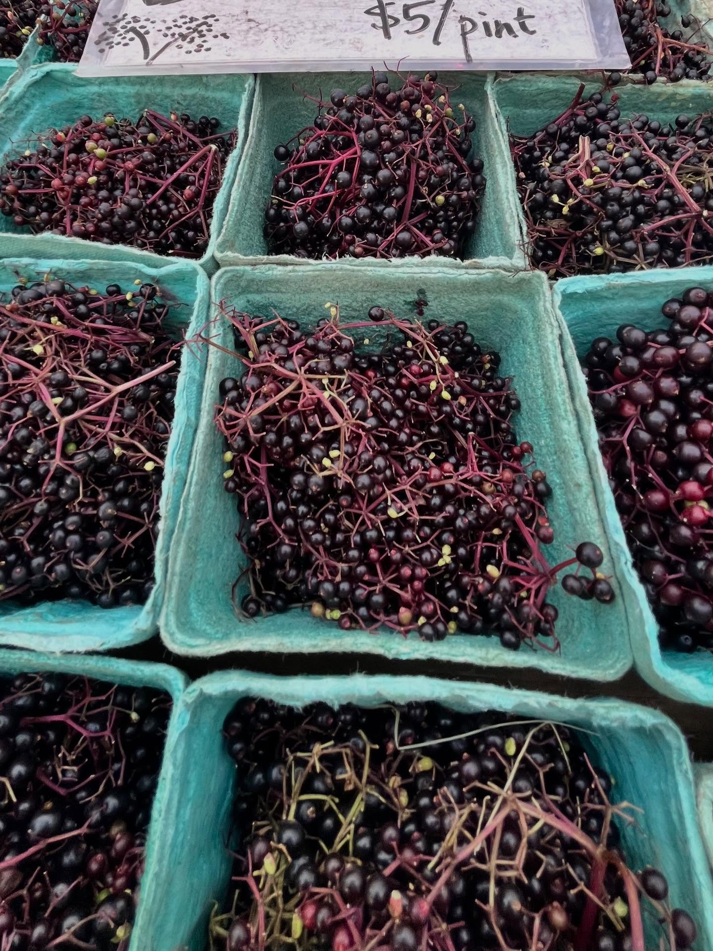 Elderberries! You don&rsquo;t often have a chance to get these anti-oxidant-rich berries, so be sure to pick some up. They MUST be cooked, so make a sauce or syrup and then use as a tea or jelly, or add to your smoothie, or make Sambuca or Elderberry