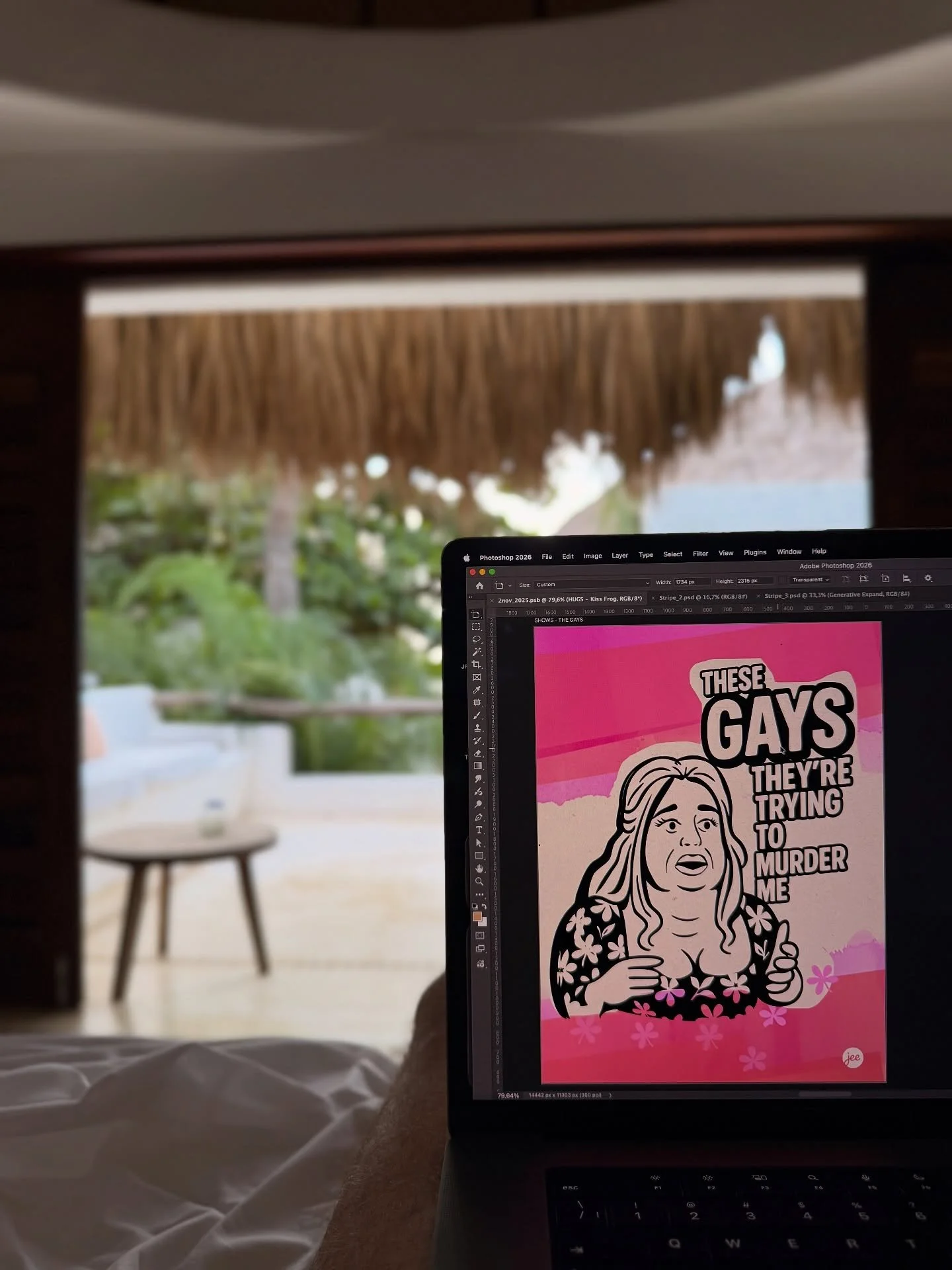 Working from my own little White Lotus like villa&hellip; 🌴

&ldquo;These gays&hellip; they&rsquo;re trying to murder me!&rdquo; 🫶

Some lines just live rent-free in your mind forever.

Huge thanks to the divine duo !!! Jennifer Coolidge @jenniferc