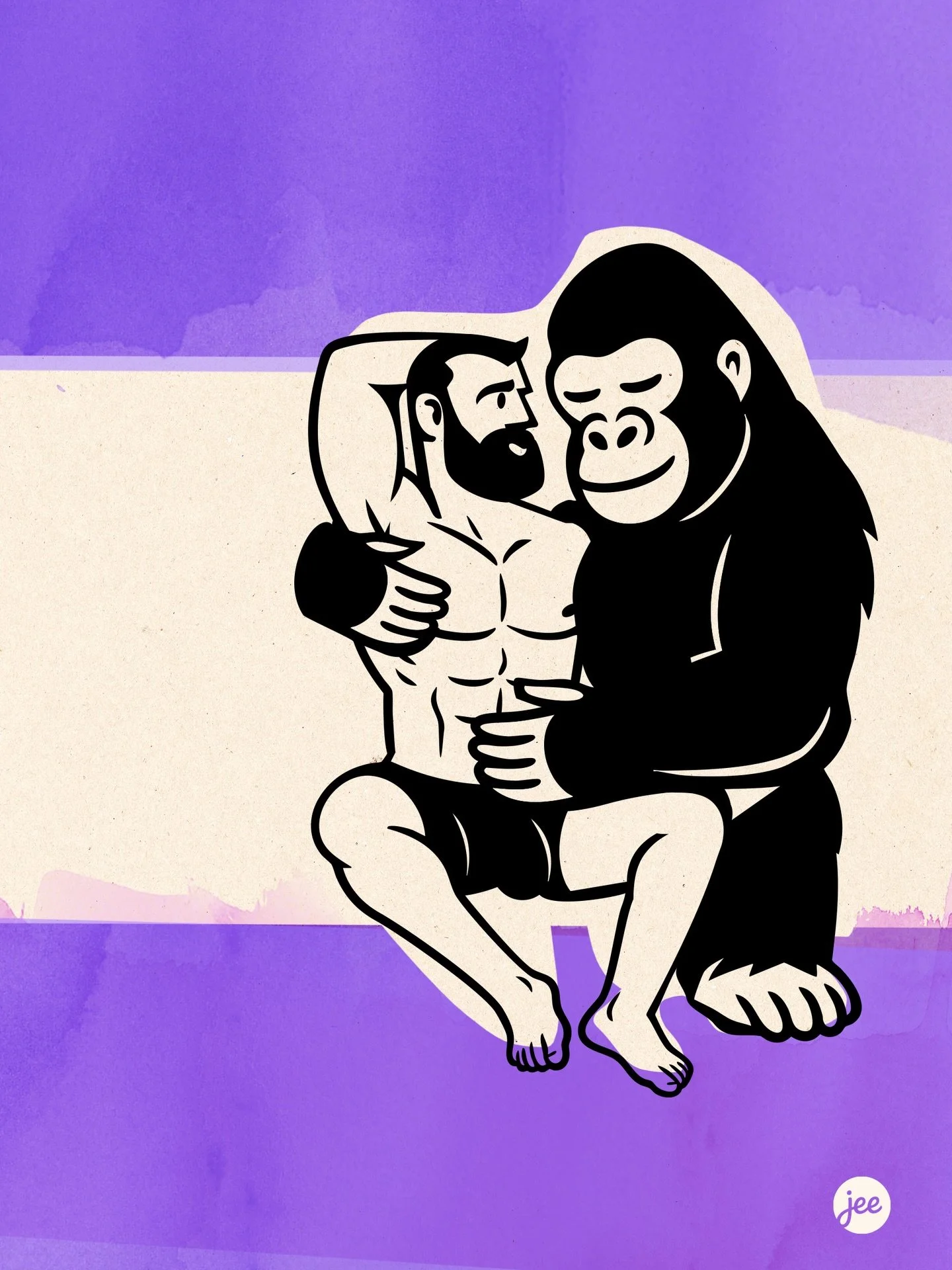 Gorilla Hug 🐵🫂✨captures the instant where consciousness goes quiet and instinct takes over. 

The &laquo;&nbsp;Moments of Us&nbsp;&raquo; series captures the small, powerful flashes of queer life and the dreams that move through it. It highlights i