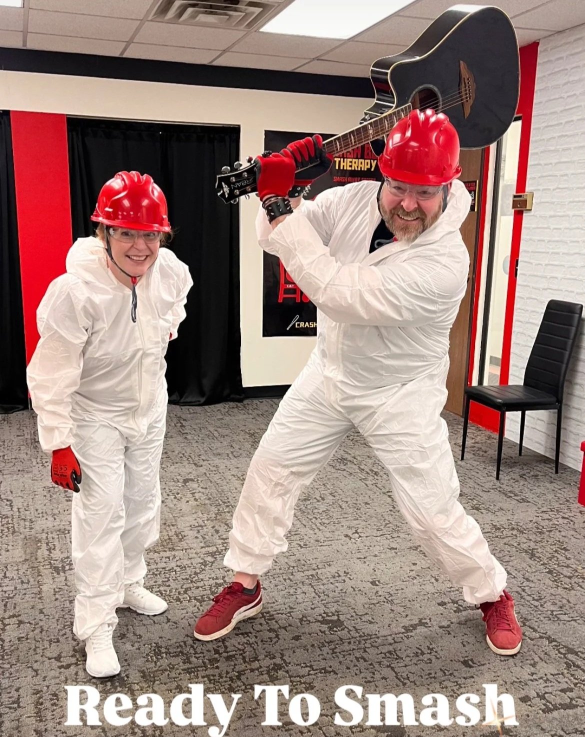 Smash A Guitar at Crash Box Therapy  