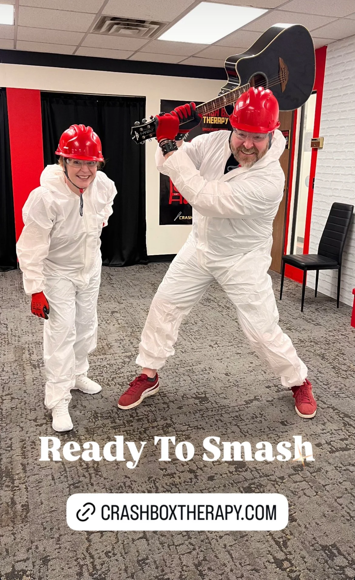 Smash A Guitar at Crash Box Therapy  