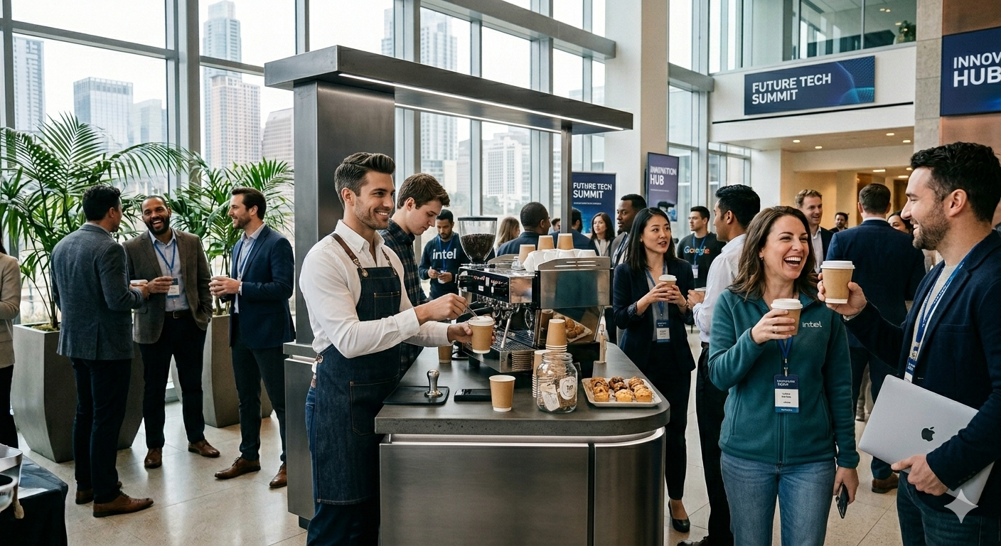 Why Mobile Coffee Carts Perform Better Than Branded Swag at Events