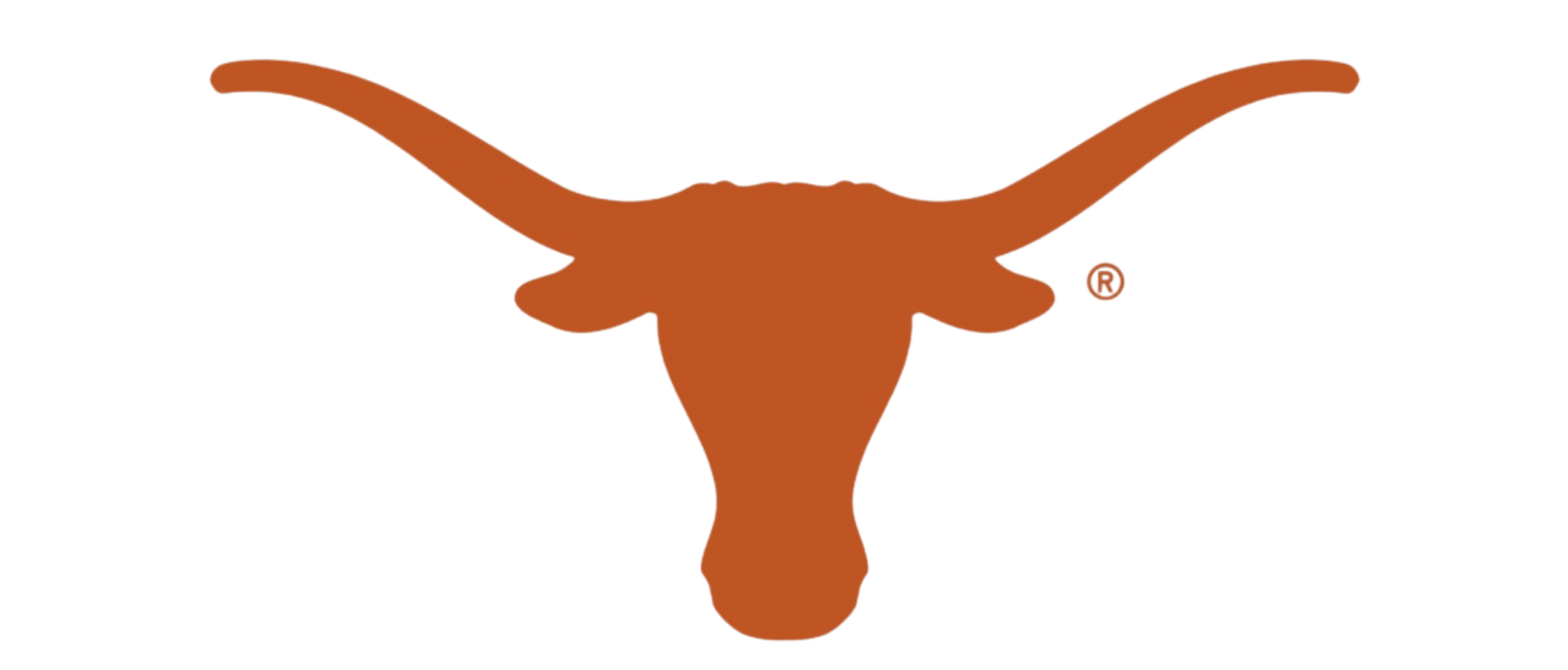 Stylized illustration of a longhorn steer head with curved horns and a registered trademark symbol.