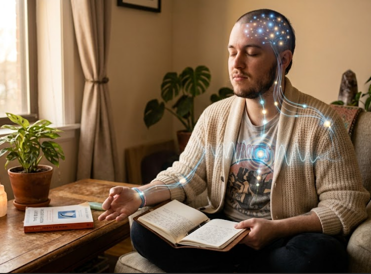 Person learning to regulate their nervous system while healing relationship anxiety