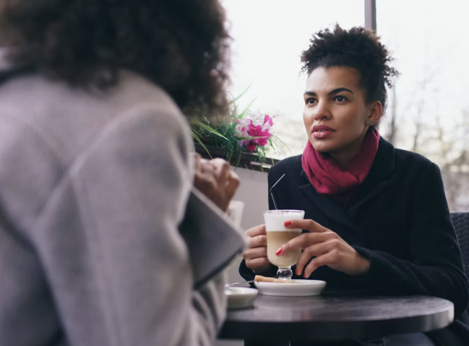 Adult practicing healthy communication and boundaries while working through people-pleasing patterns.