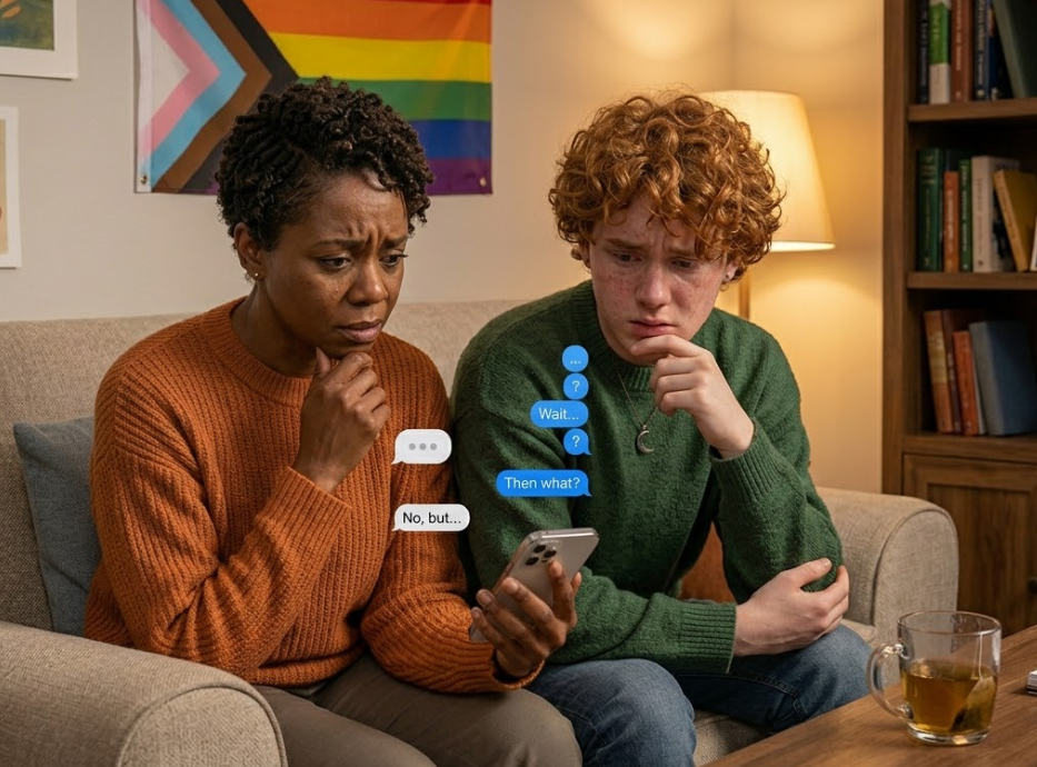 Person overanalyzing text messages due to rejection sensitivity and relationship anxiety