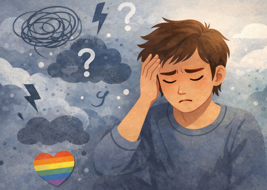 Person experiencing anxious overthinking and uncertainty in a relationship