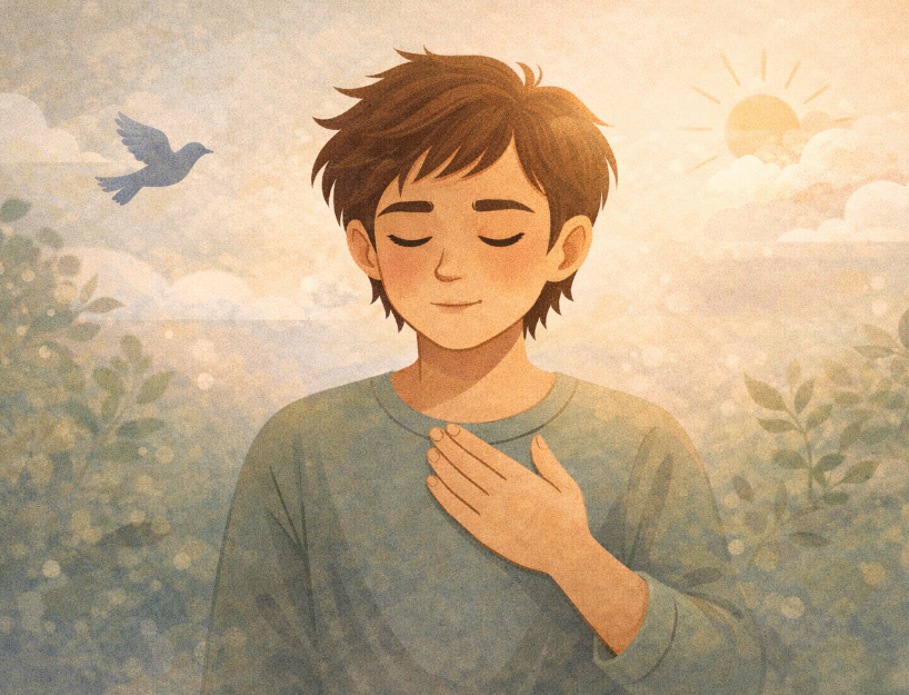 Person practicing emotional awareness to distinguish anxiety from intuition in relationships