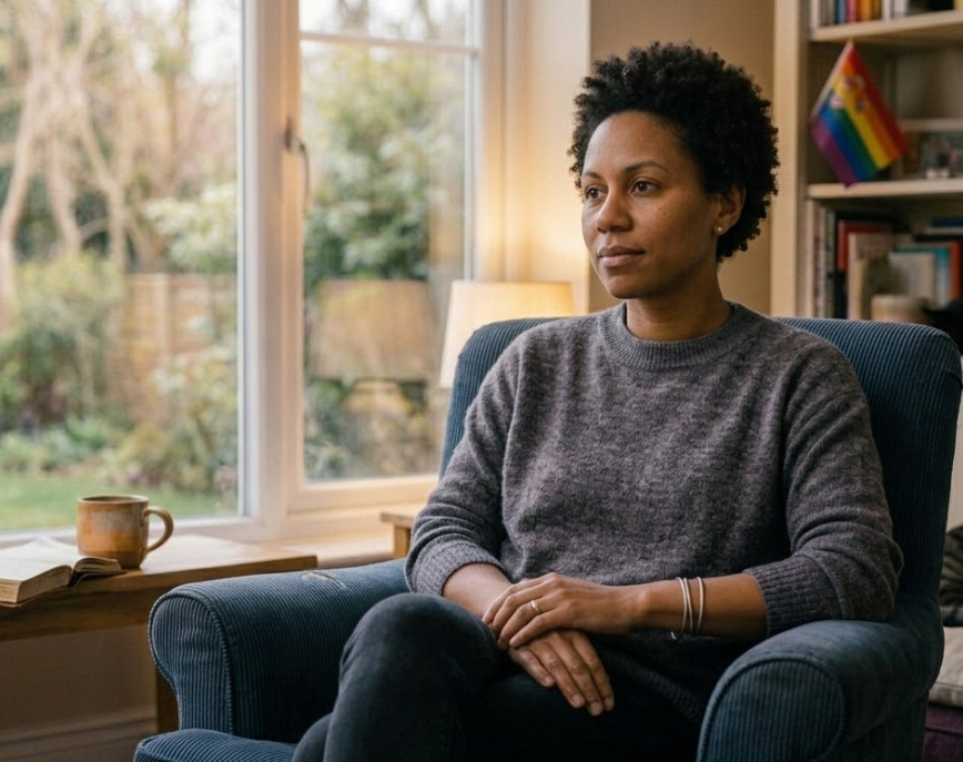 Person reflecting on relationship patterns connected to fear of abandonment