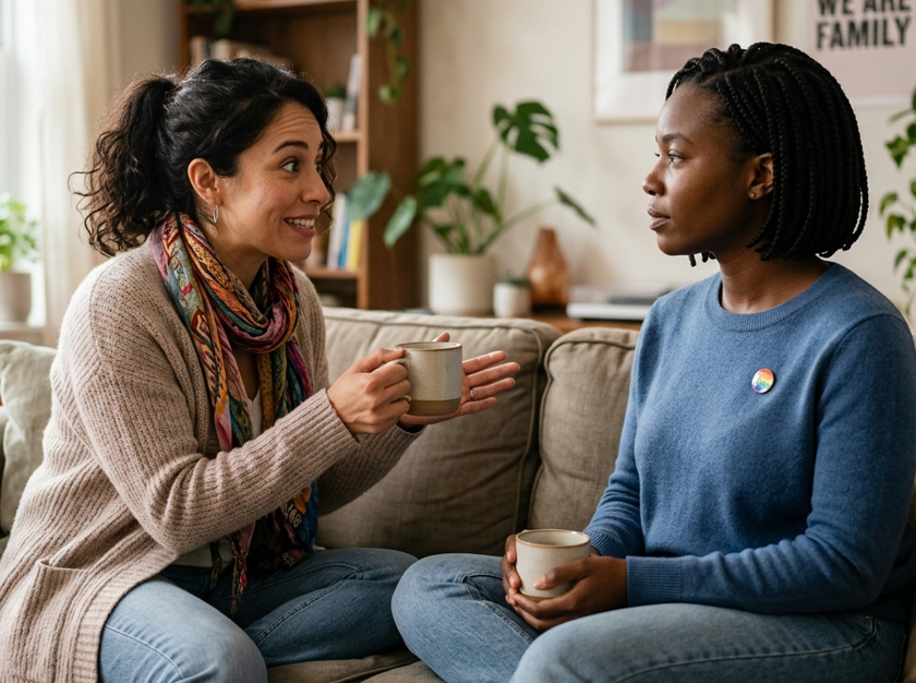 Person being overly accommodating in a relationship to maintain connection and avoid conflict