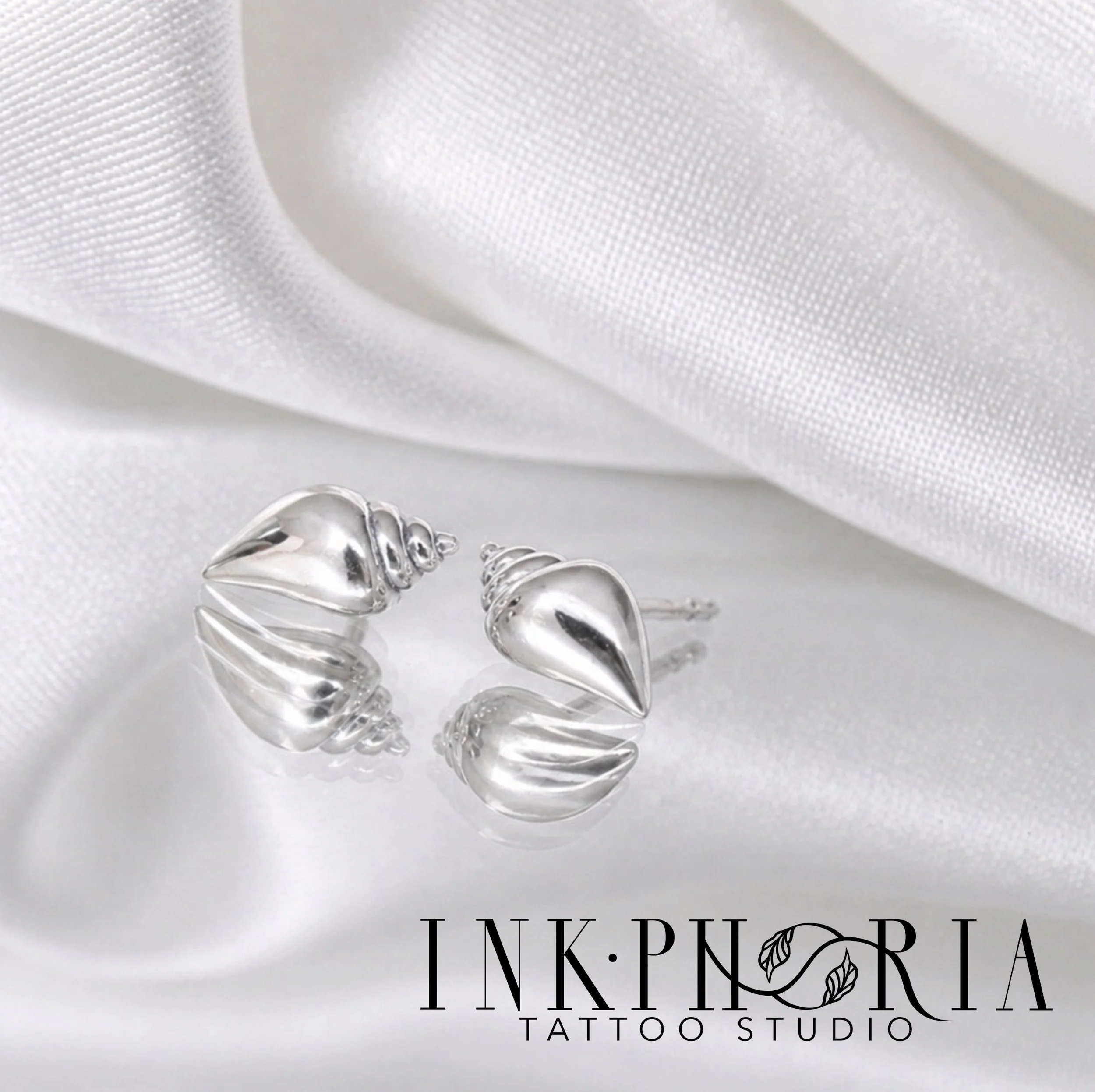 Sterling Silver Seashell Earrings