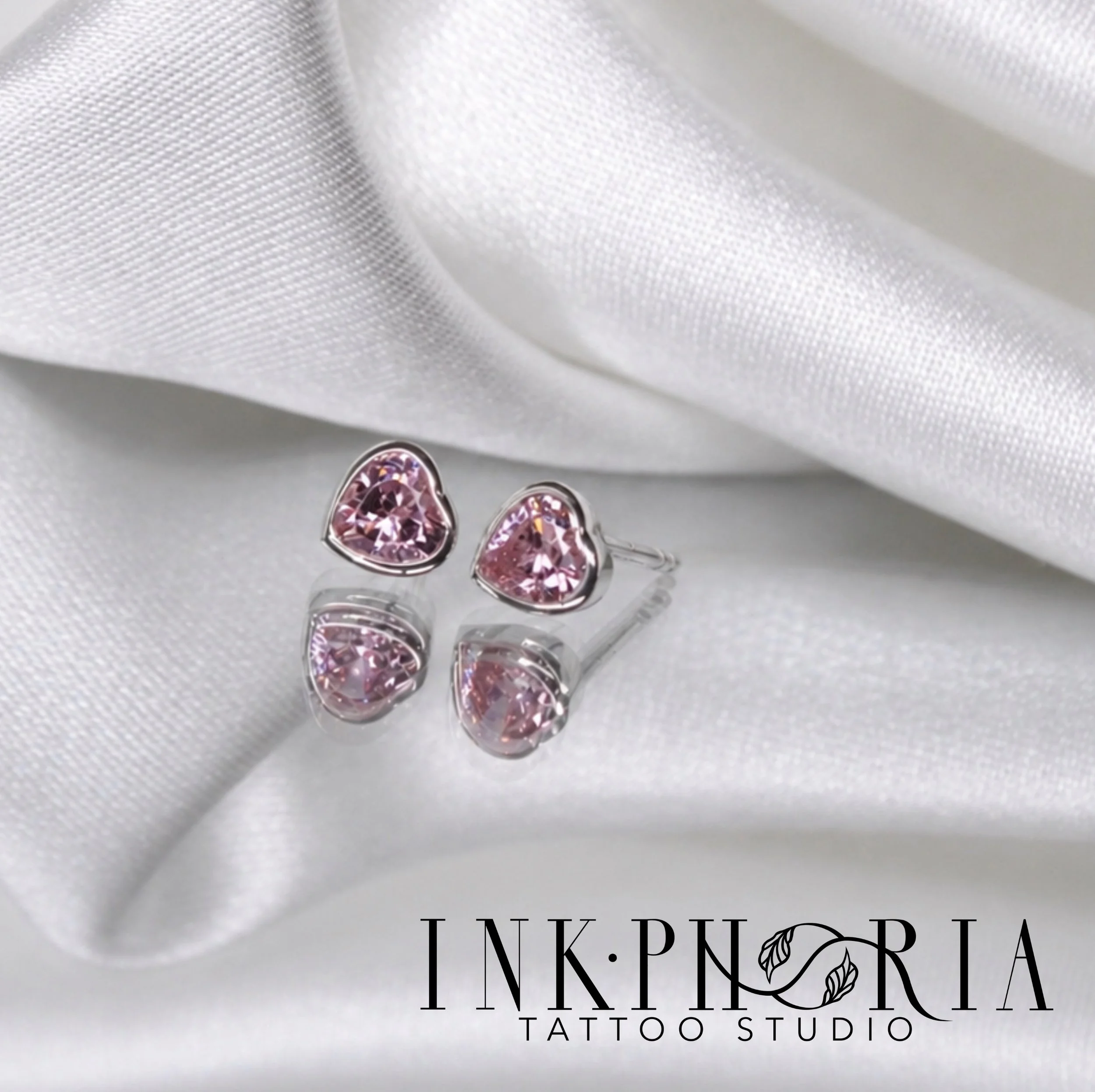 Pink Heart-Shaped Earrings