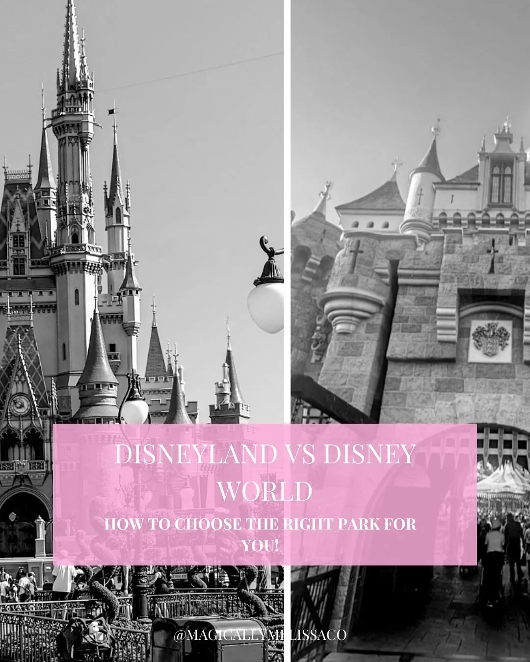 🏰 Disneyland vs. Disney World which is right for your family? 

Both are magical, but they offer very different experiences!
From park size and planning to resorts, costs, and vibes this guide breaks it all down to help you choose your perfect Disne