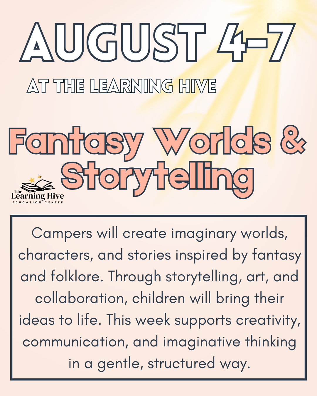 August 4–7 – Fantasy Worlds & Storytelling Camp (4 Days)
