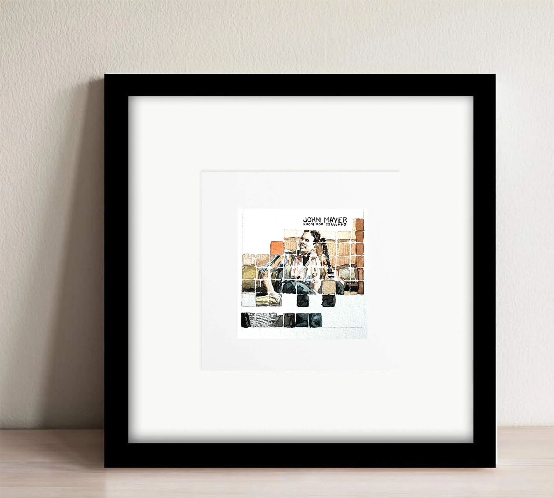 Room for Squares - John Mayer - 8x8"