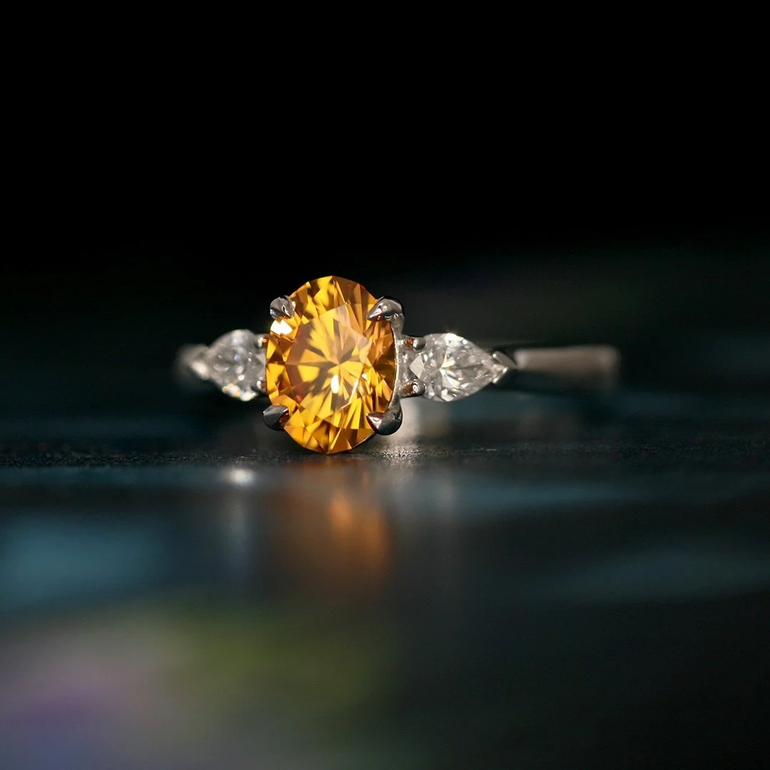 A ray of sunshine in ring form, made with love for the sweetest couple 🌞 thank you Tommy for asking me to help you make Lauren&rsquo;s engagement ring! 🧡
