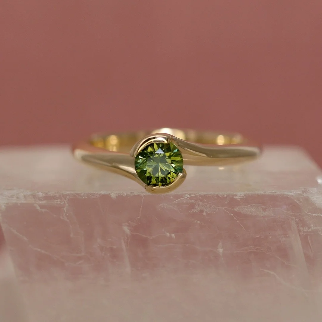 A sweet sapphire solitaire ring for Martha &amp; Chris 💚

I love how thoughtful Chris was about making this ring for Martha - a ring doesn&rsquo;t have to be mega flashy or complex to demonstrate care &amp; attention. He described her style to me so