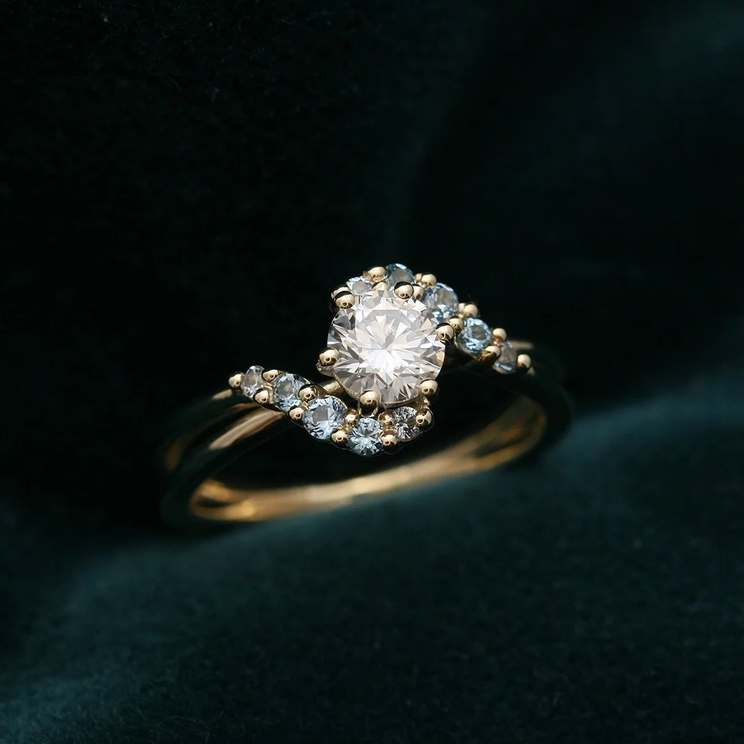 I loved helping Claire design this ring for Iris 🩵 She chose these sky-blue gemstones to represent the place where they first met in North Carolina - and later proposed by the glimmering blue sea while on holiday in Croatia.

It was such an honour t