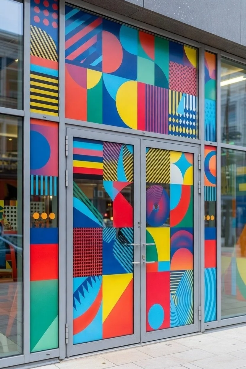 Polepitev izloižbe, tisk in izrez barvnega vzorca