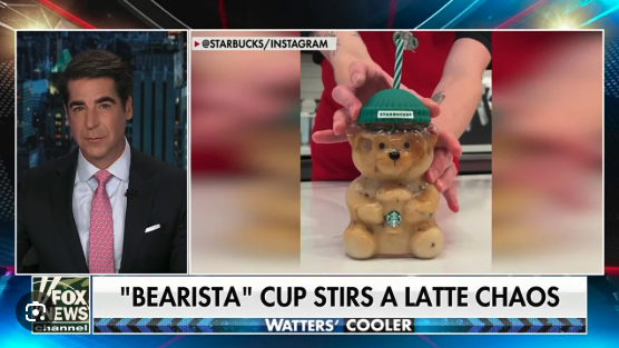 Starbucks bear cup featured in a consumer psychology case study examining emotional manipulation and urgency-based marketing.