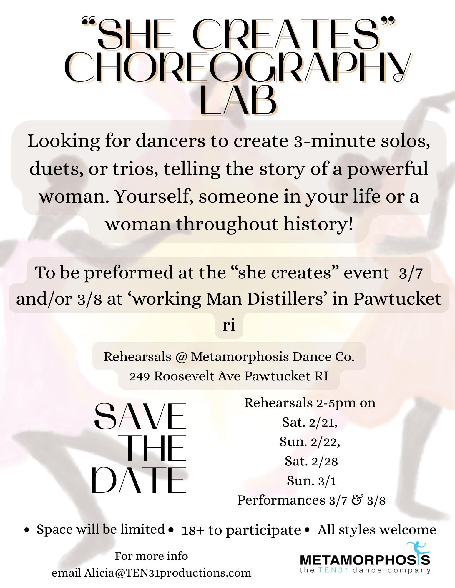 SHE CREATES: A Choreography Workshop Series