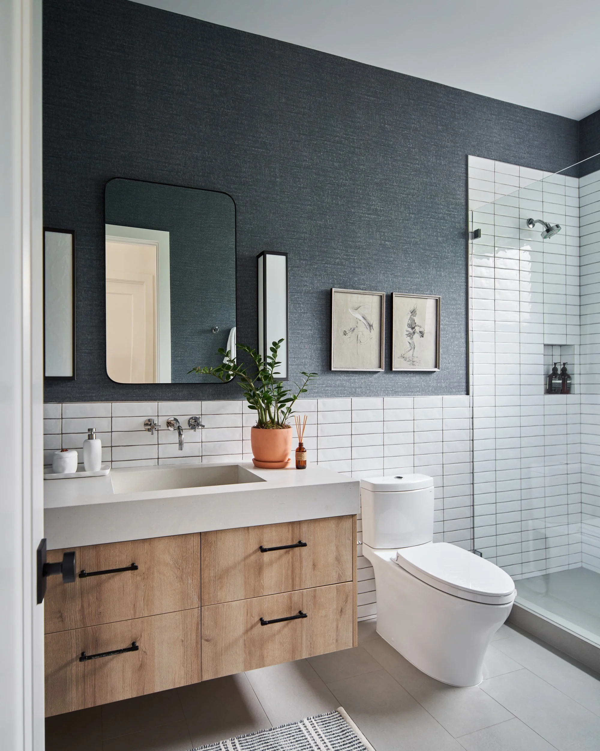 Retiro Design Co's bathroom in San Anselmo, Marin County