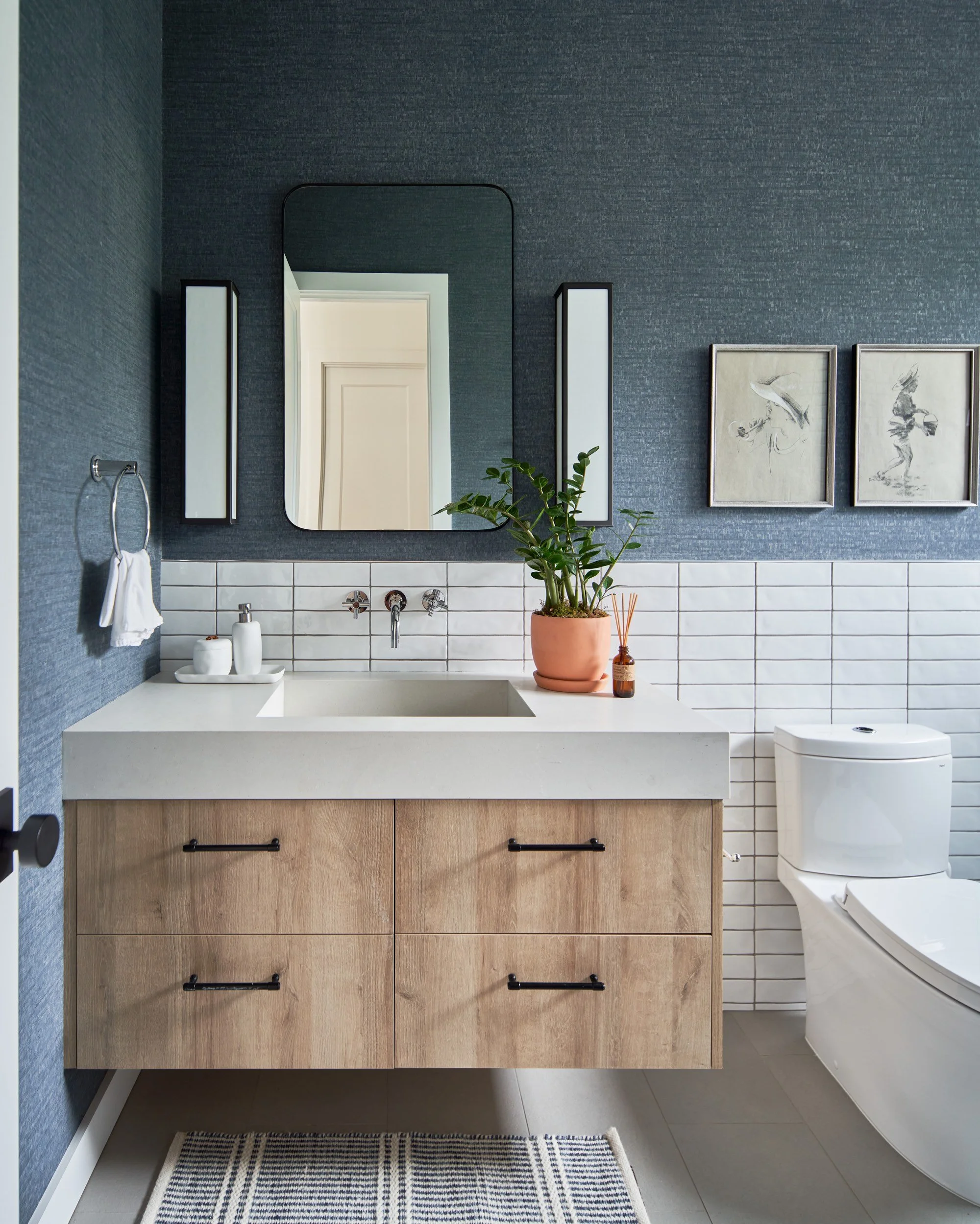Retiro Design Co's bathroom in San Anselmo, Marin County