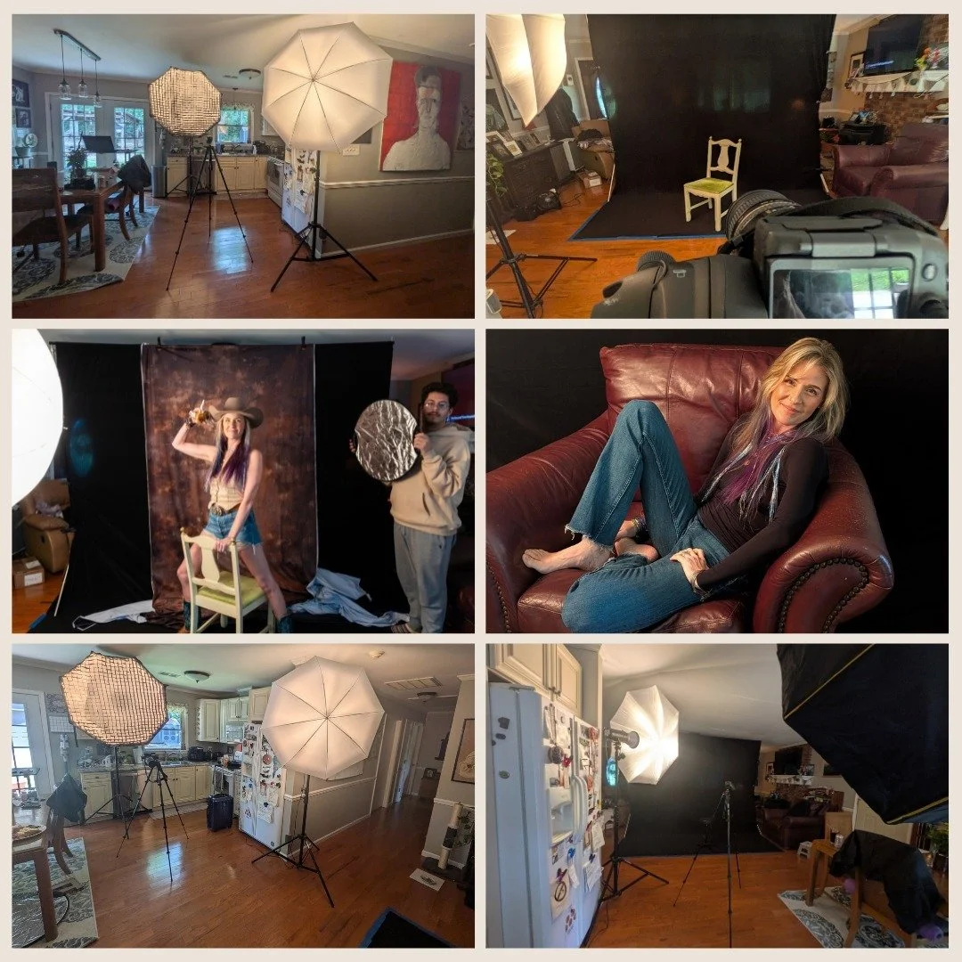 Big vibes. Small space. This shoot with my beautiful sistahfriend Traci shows that I don&rsquo;t need a studio &mdash; I am the studio. We created a cozy and creative 19' x 12' setup in my living room/kitchen with my son Jackson as assistant. Stay tu