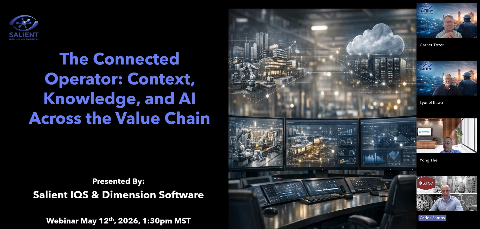 Dimension | Tarco | Salient Webinar: The Connected Operator Context, Knowledge and AI Across The Value Chain