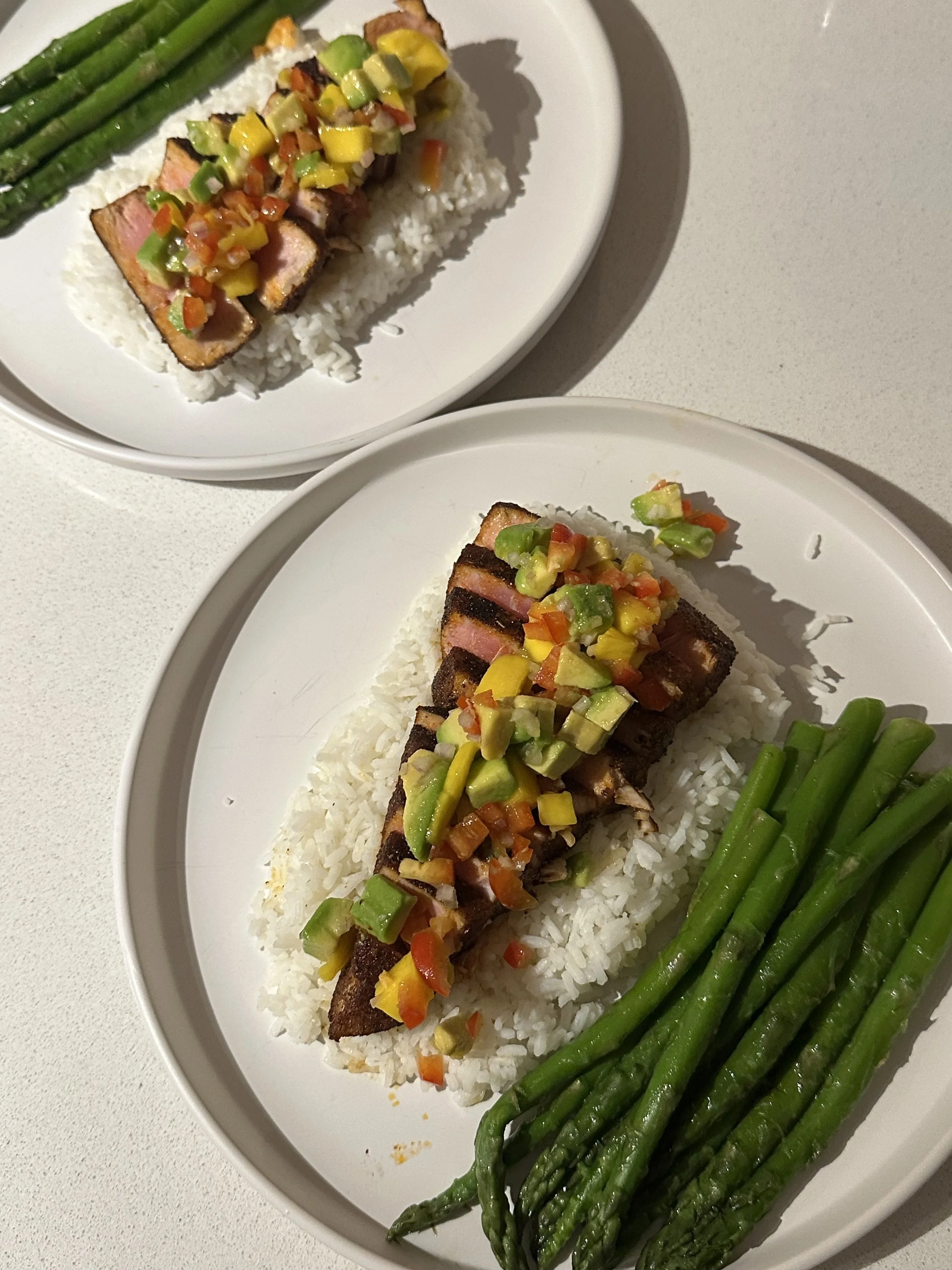 Thon grillé aux épices fumées