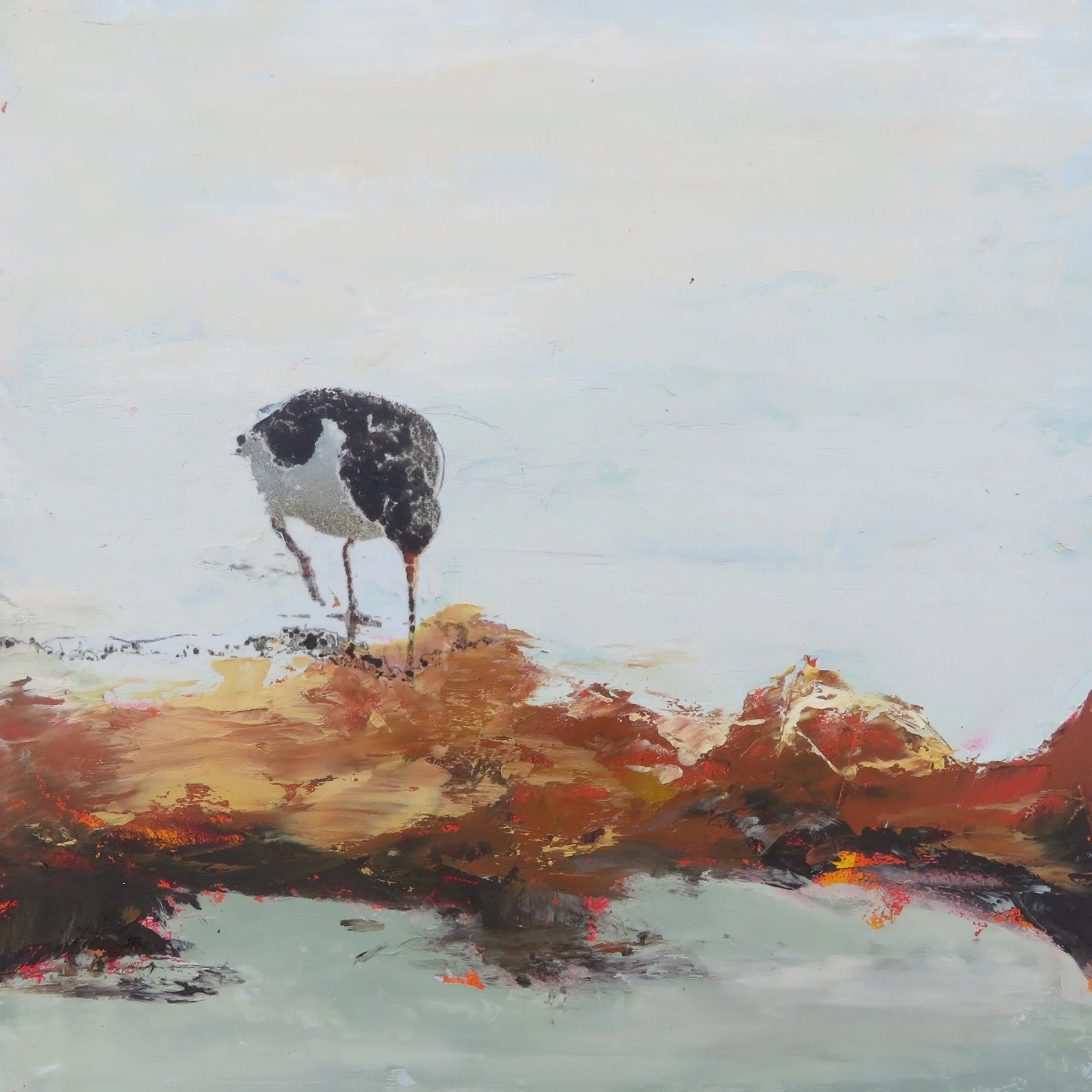 'Giolla Bríd Gathering I' -
Oil, beeswax and mixed media
(Private collection)