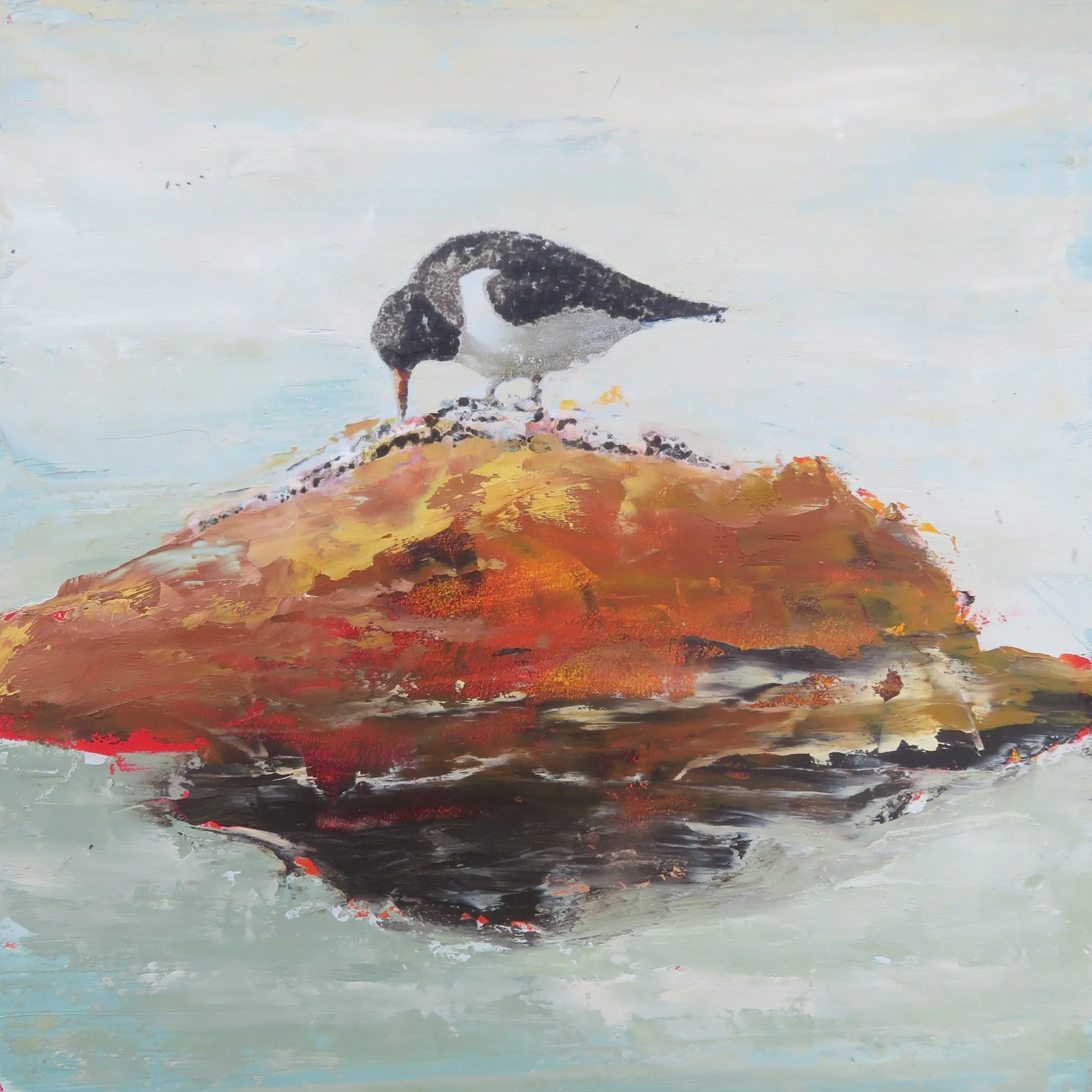 'Giolla Bríd Gathering II' - Oil, beeswax and mixed media (Private collection)