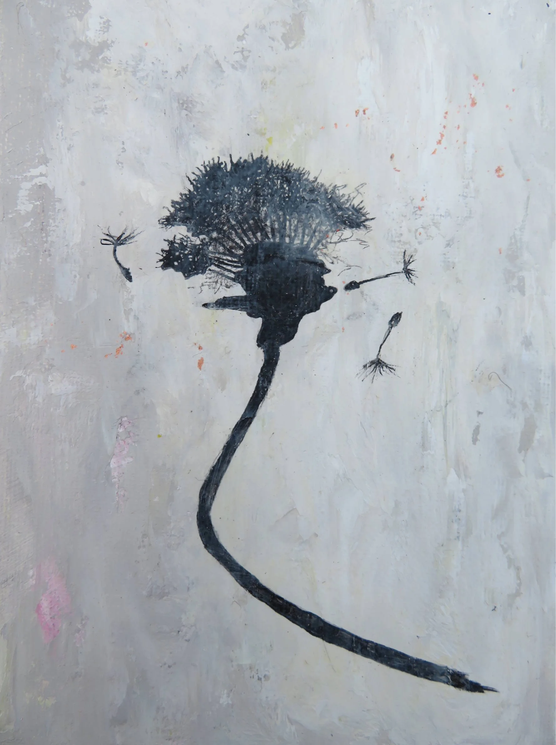 'Dandelion' - Oil, beeswax and ink