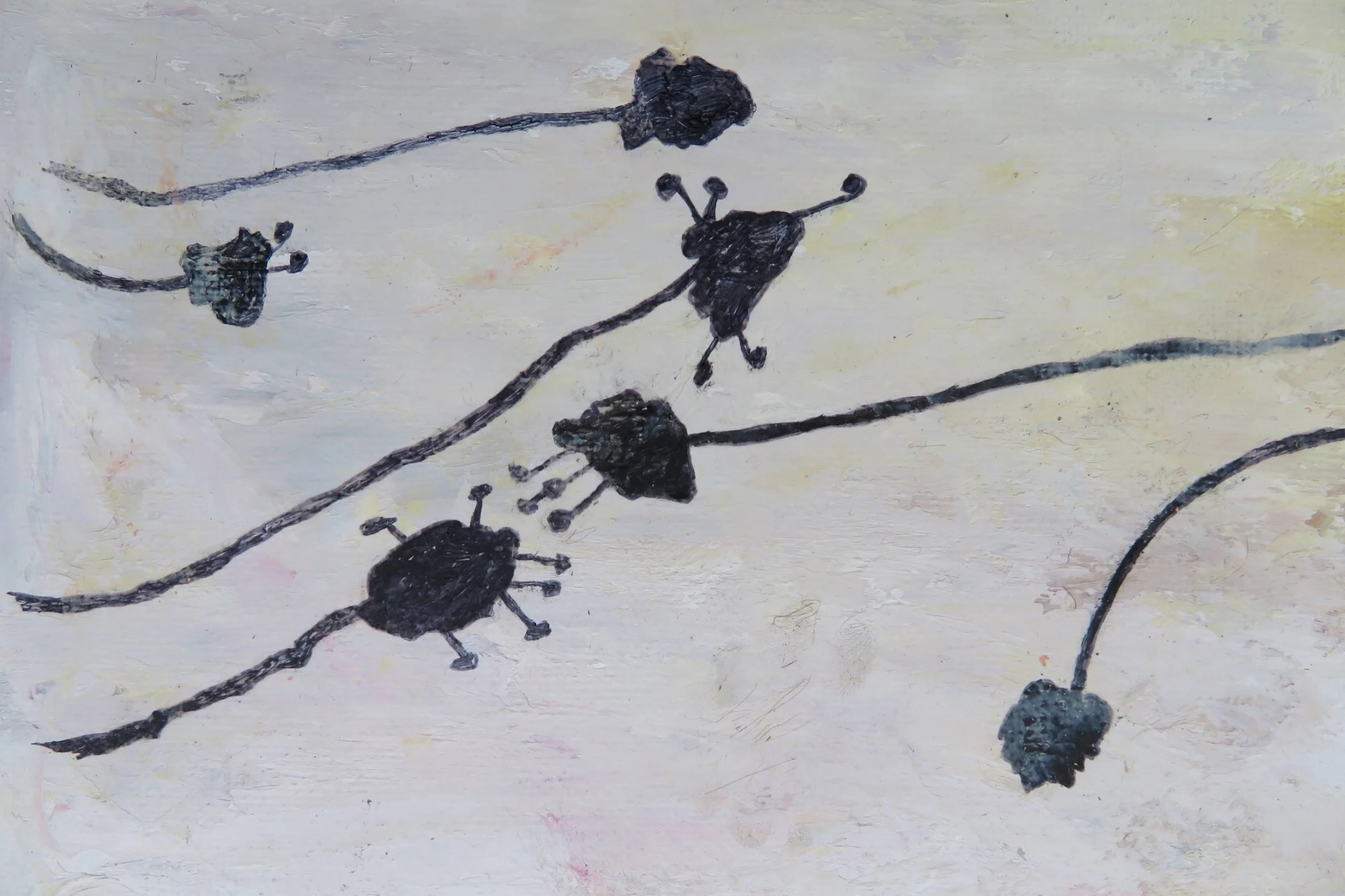 'Plantain' - Oil, beeswax and ink