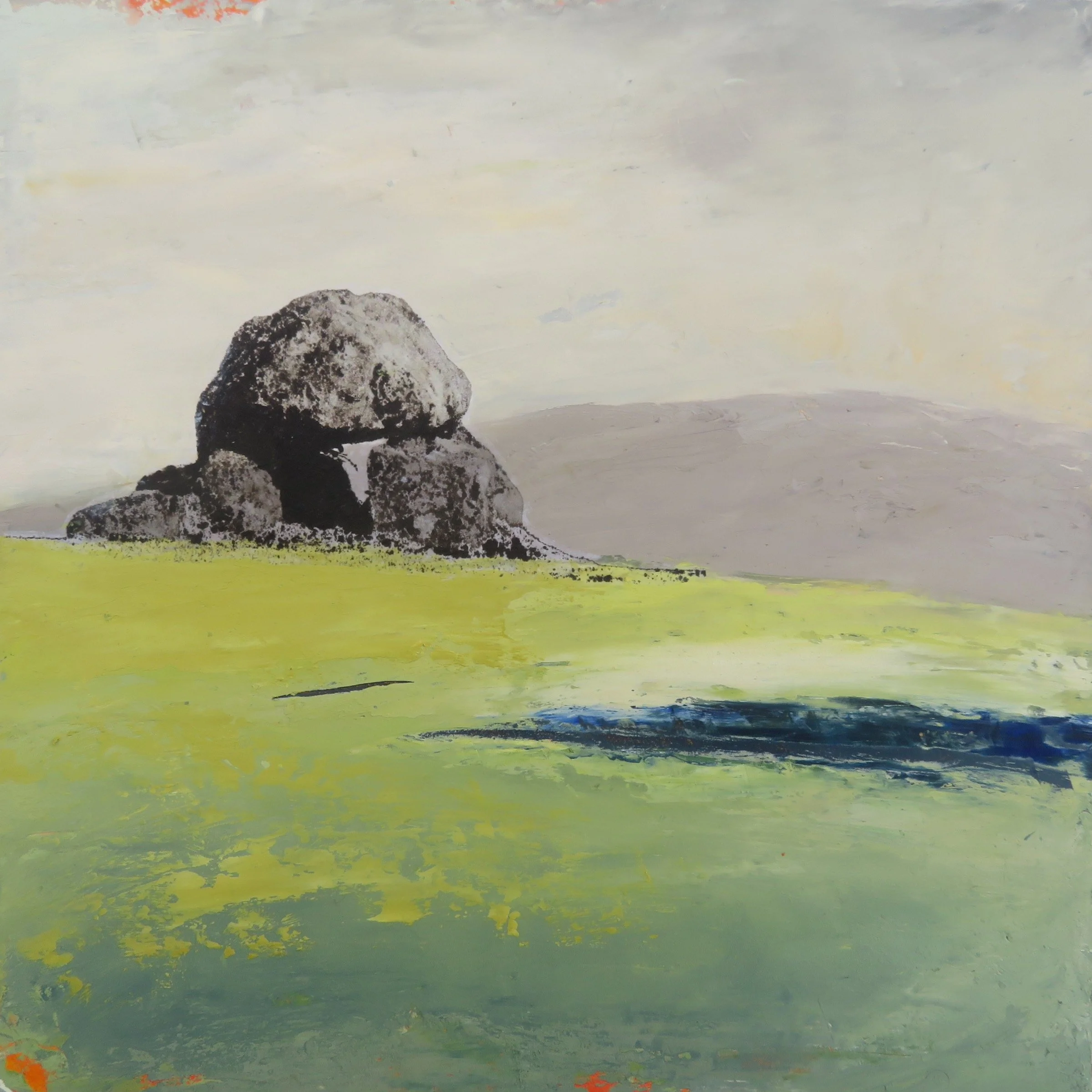 'From the Cailleach's Apron' -
Oil, beeswax and mixed media on wood panel (Private Collection)